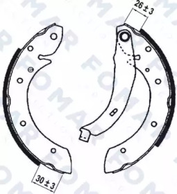 Комлект тормозных накладок FOMAR Friction FO 9043